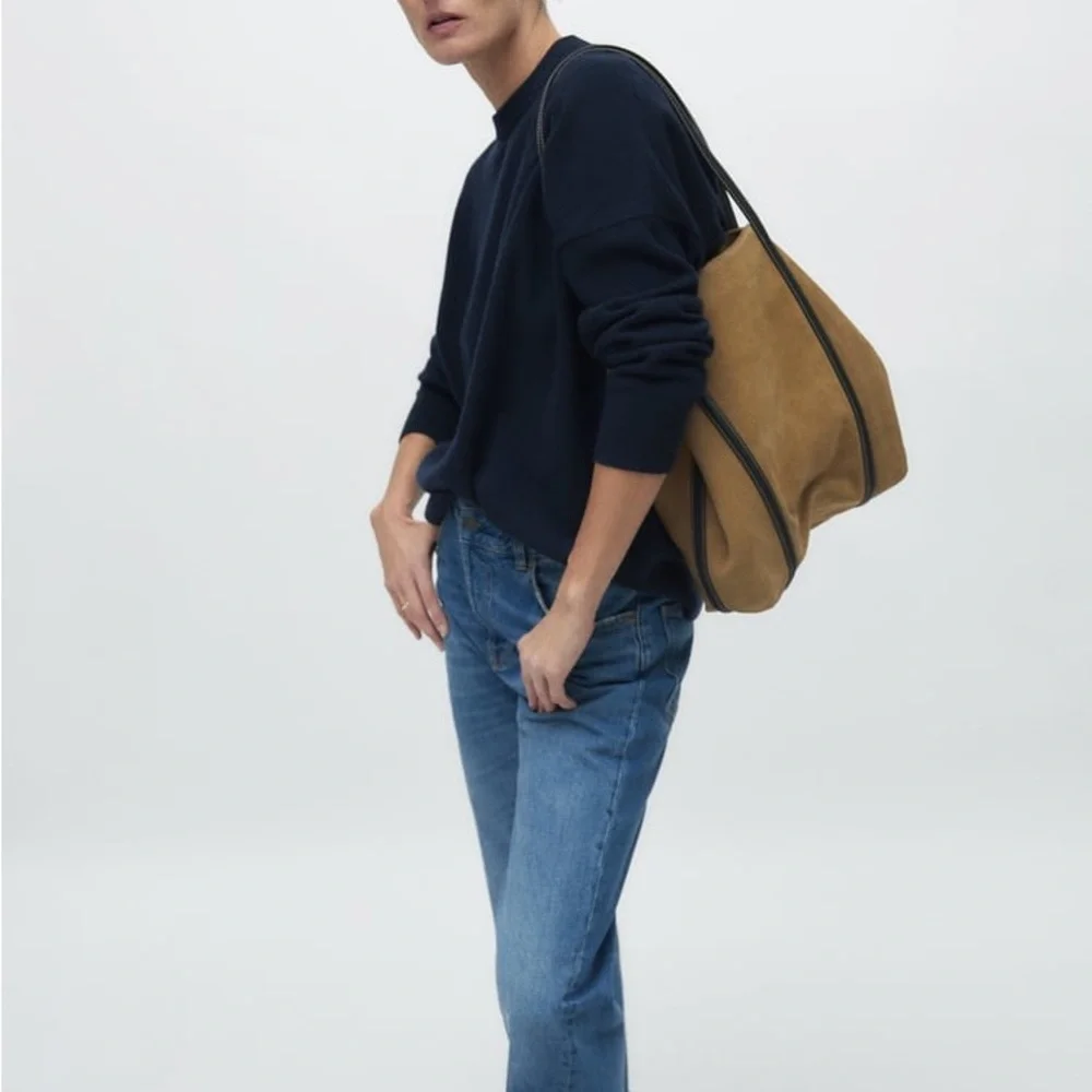 Zara suede tote